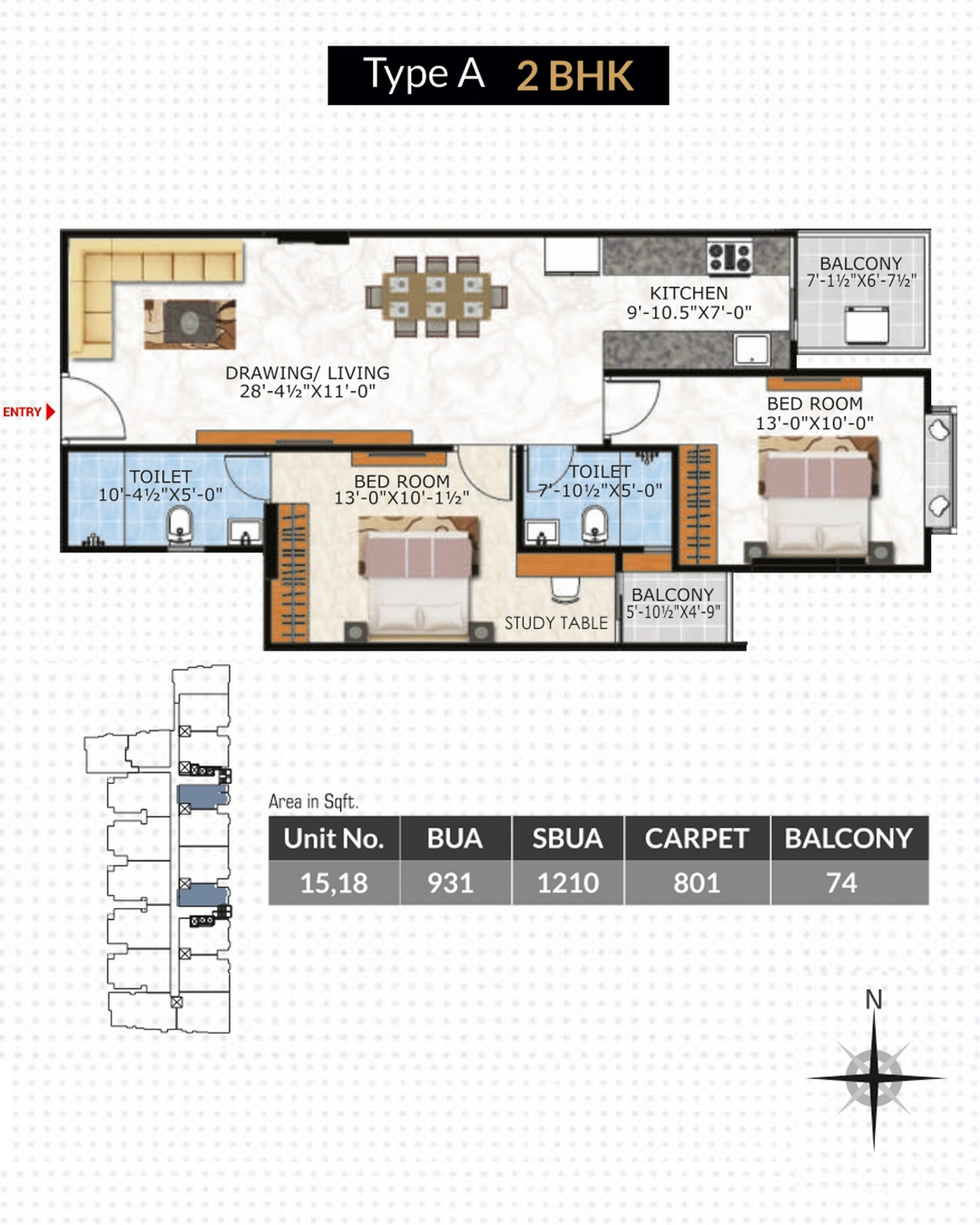 2 BHK TYPE A 
