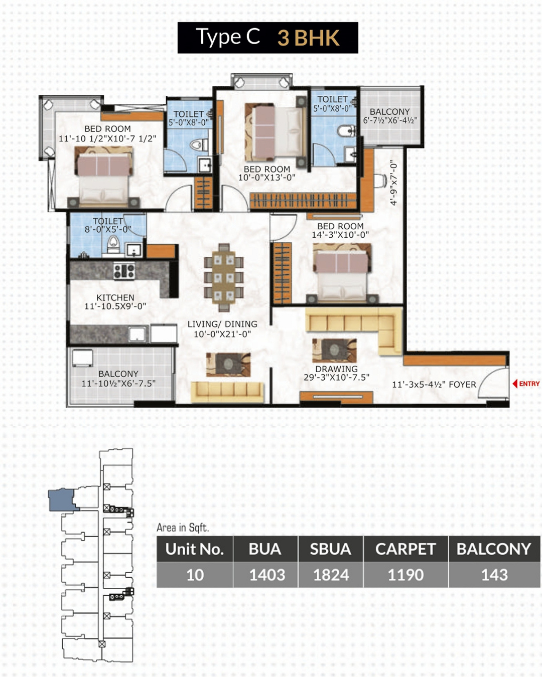 3 BHK TYPE C